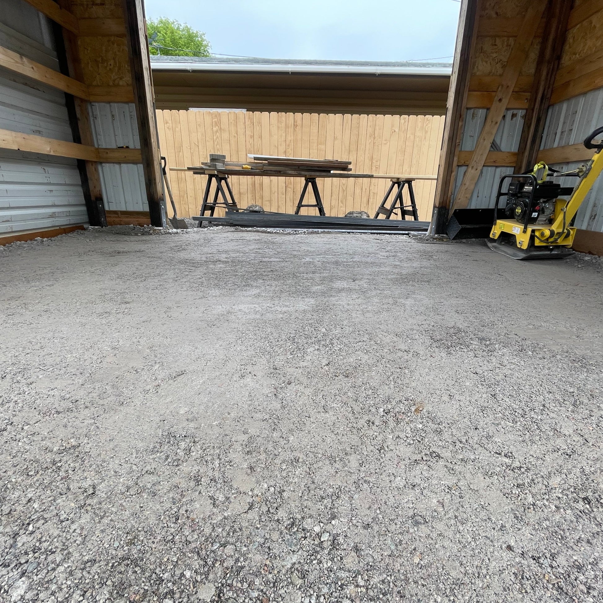 crushed concrete compacted shed floor in Missoula MT