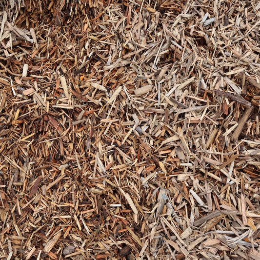 Recycled landscape mulch made from pallets